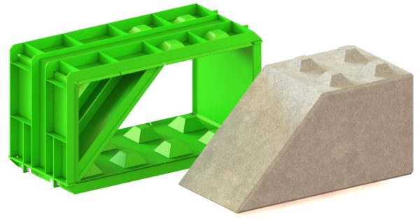 45-Grad-Betongießform 160×80×80/45