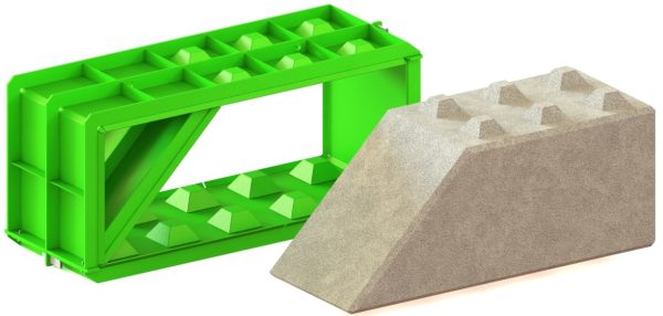 45-Grad-Betongießform 150×60×60/45