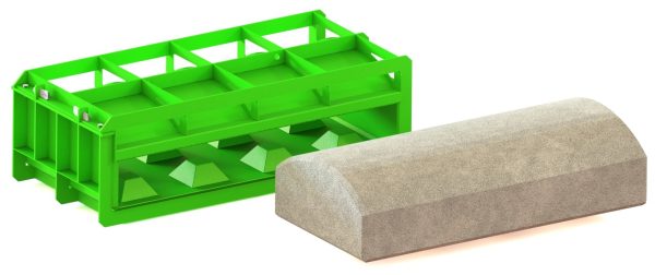 Runddach-Betongießform 160×80×40