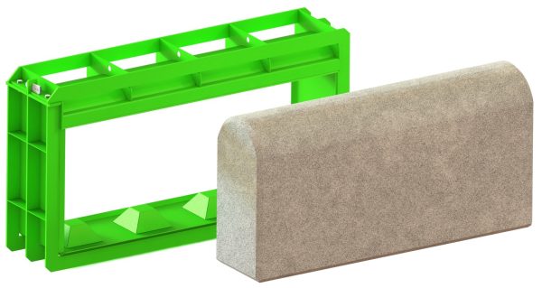 Runddach-Betongießform 160×40×80