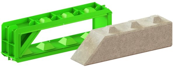 45-Grad-Betongießform 160×40×40/45
